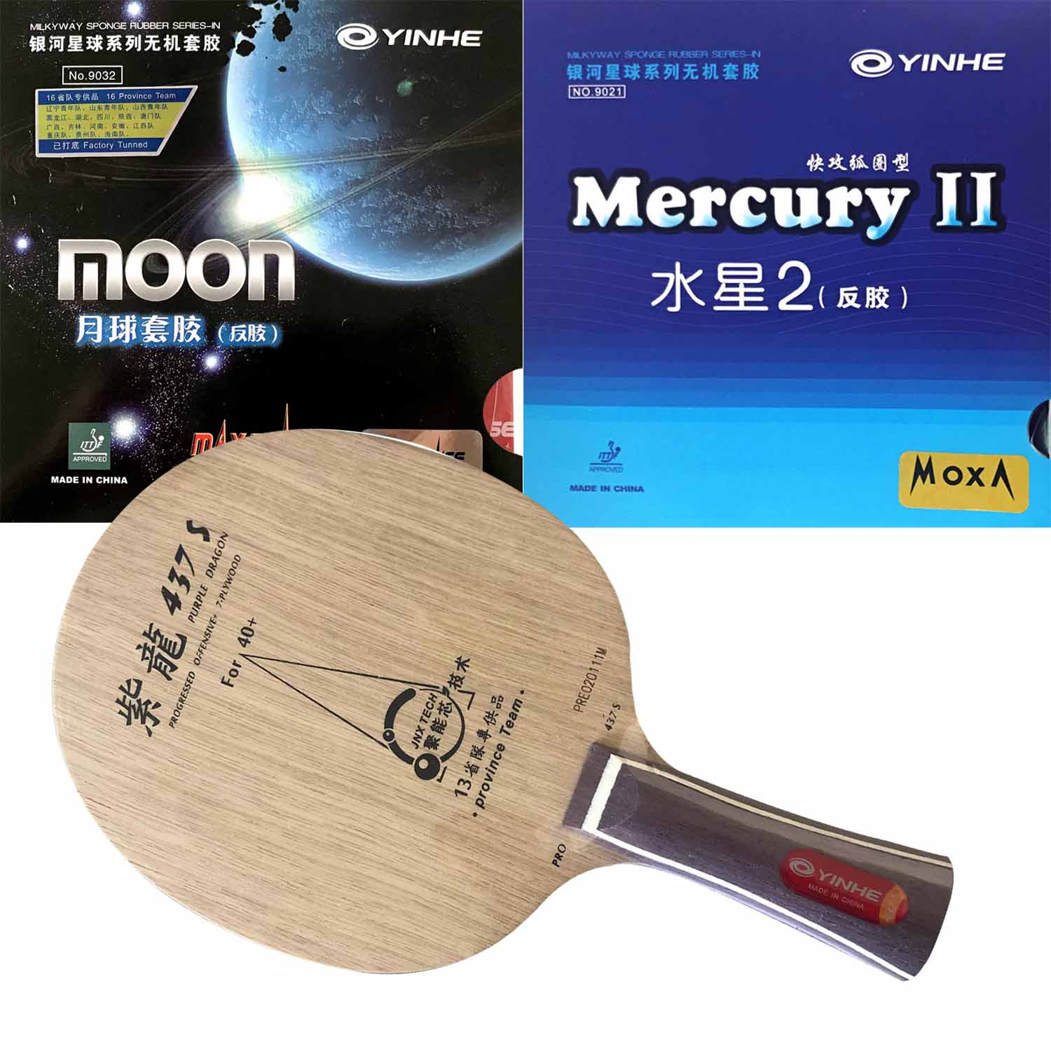 Pro Combo Racket YINHE Purple  - Table Tennis Zhang Jike recension och pris